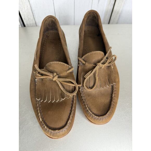 GH BASS Tassel Weejun Penny Loafer Tan Brown Suede Men\'s 8 Women’s 9/9.5 main image 6